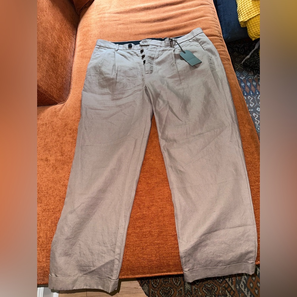 All Saints Men's Pleated Baggy Pants - Picture 4 of 6